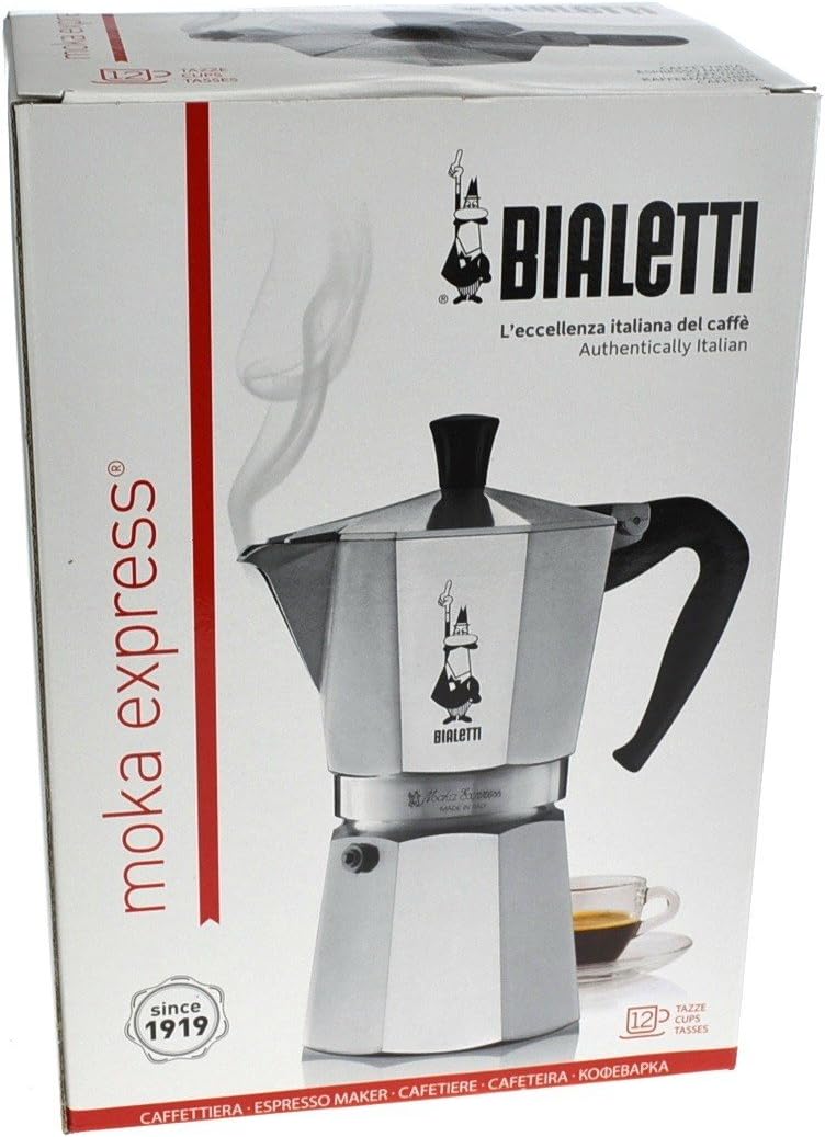 Bialetti - Moka Express: Kultiger Espressokocher für den Herd, macht echten italienischen Kaffee, Mo