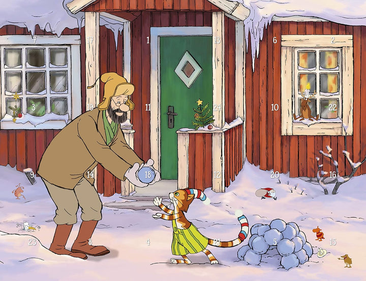 Pettersson und Findus – Mein grosser Adventskalender: 24 Mini-Bücher hinter aufklappbaren Türchen mi