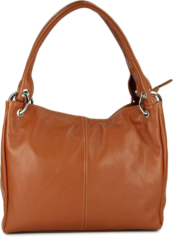 Belli italienische Leder Schultertasche Damentasche Handtasche Shopper Lilly - 33x28x14 cm (B x H x