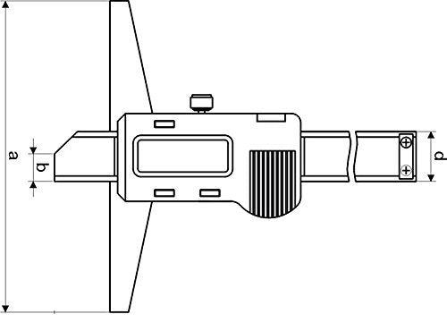 CNC QUALITÄT Digital Tiefen-Messschieber - Messbereich 300 mm - Brückenlänge 150 mm - DIN 862 - kali