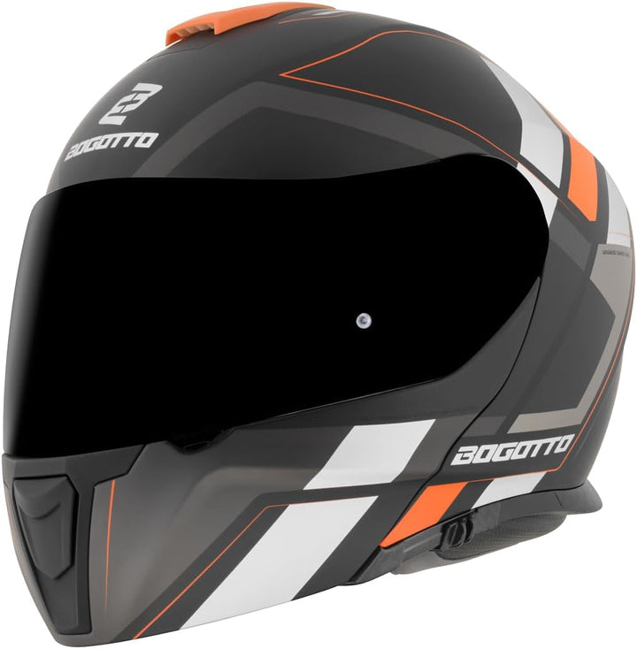 Bogotto FF403 Murata Klapphelm, orange/schwarz XS