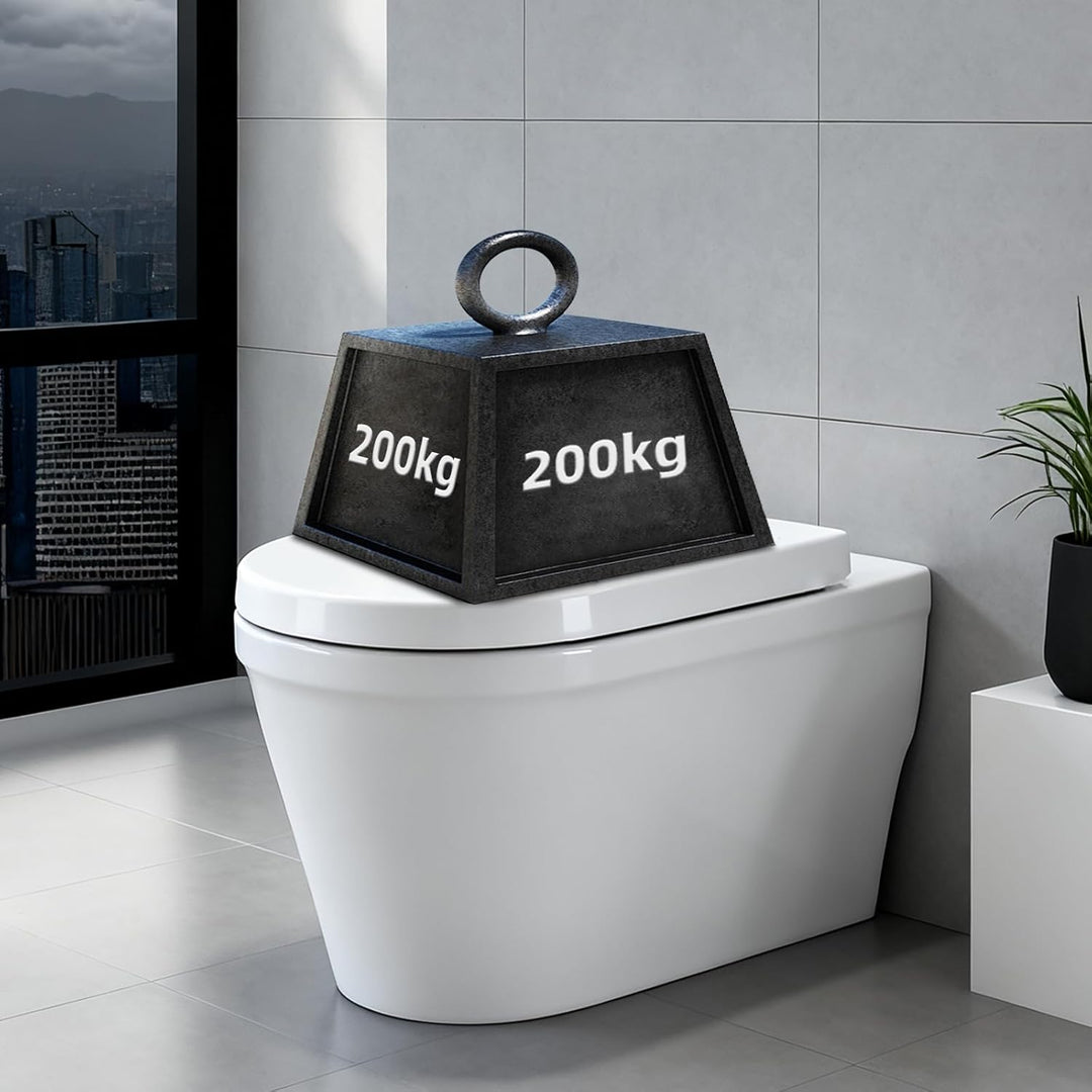 Toilettendeckel mit Absenkautomatik, WC Sitz mit Absenkautomatik, Klodeckel mit Quick Release Funkti