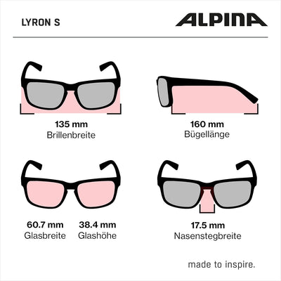 ALPINA LYRON S - Verspiegelte und Bruchsichere Sport- & Fahrradbrille Mit 100% UV-Schutz Für Erwachs