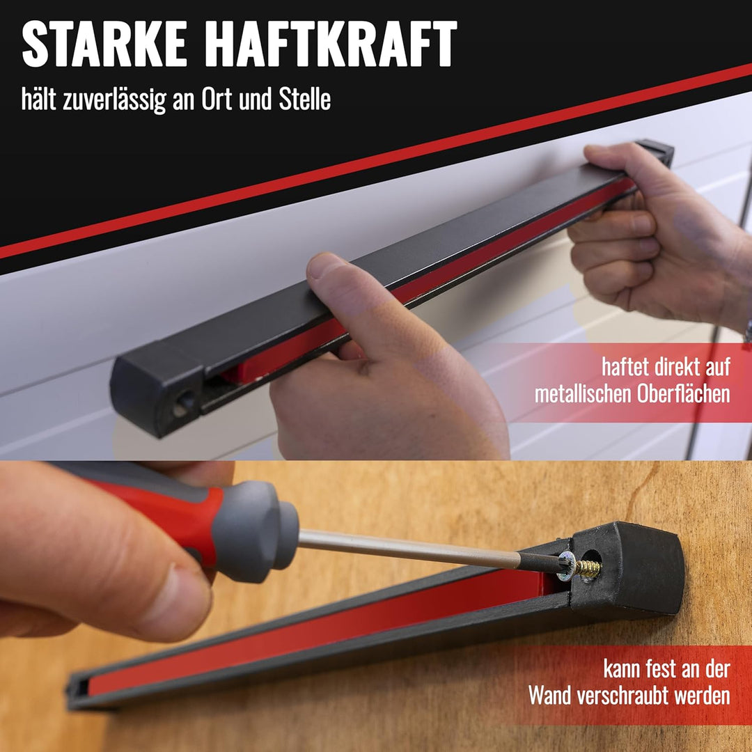 POPPSTAR Werkzeug-Magnetleiste (30cm) Magnet-Werkzeughalter für Werkstatt & Garage 300 mm x 25 mm x