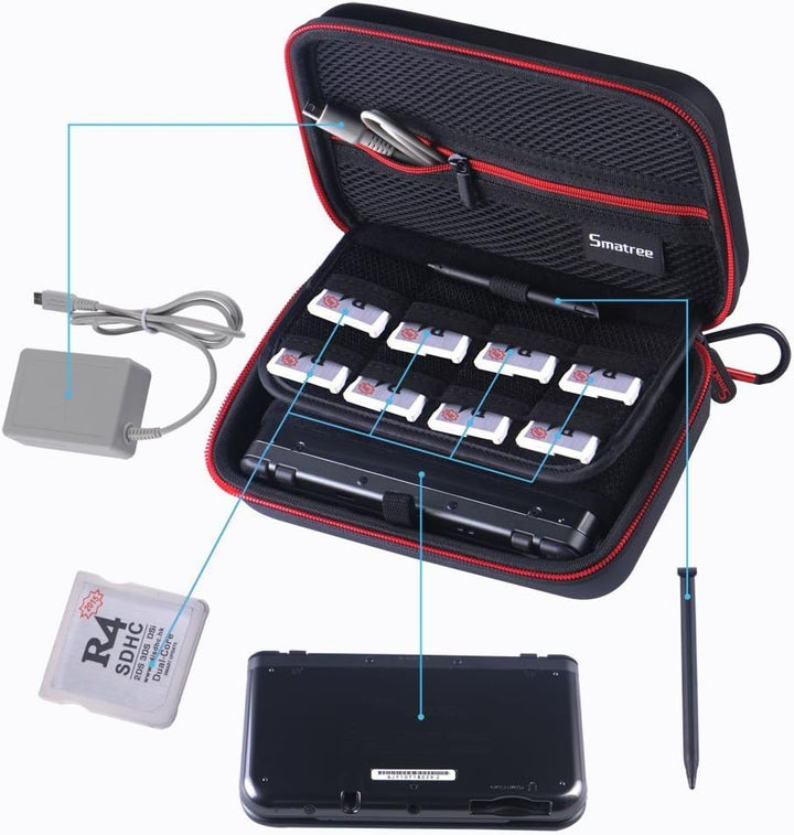 Smatree Transporttasche für Nintendo 3DS XL/ 2DS XL, Hartschalen-Schutzhülle für Nintendo 3DS / Nint