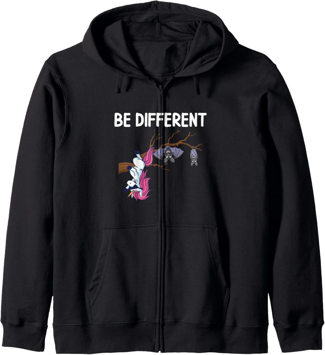 Einhorn Fledermaus Spruch Geschenk Be Different Geschenkidee Kapuzenjacke