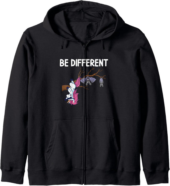 Einhorn Fledermaus Spruch Geschenk Be Different Geschenkidee Kapuzenjacke