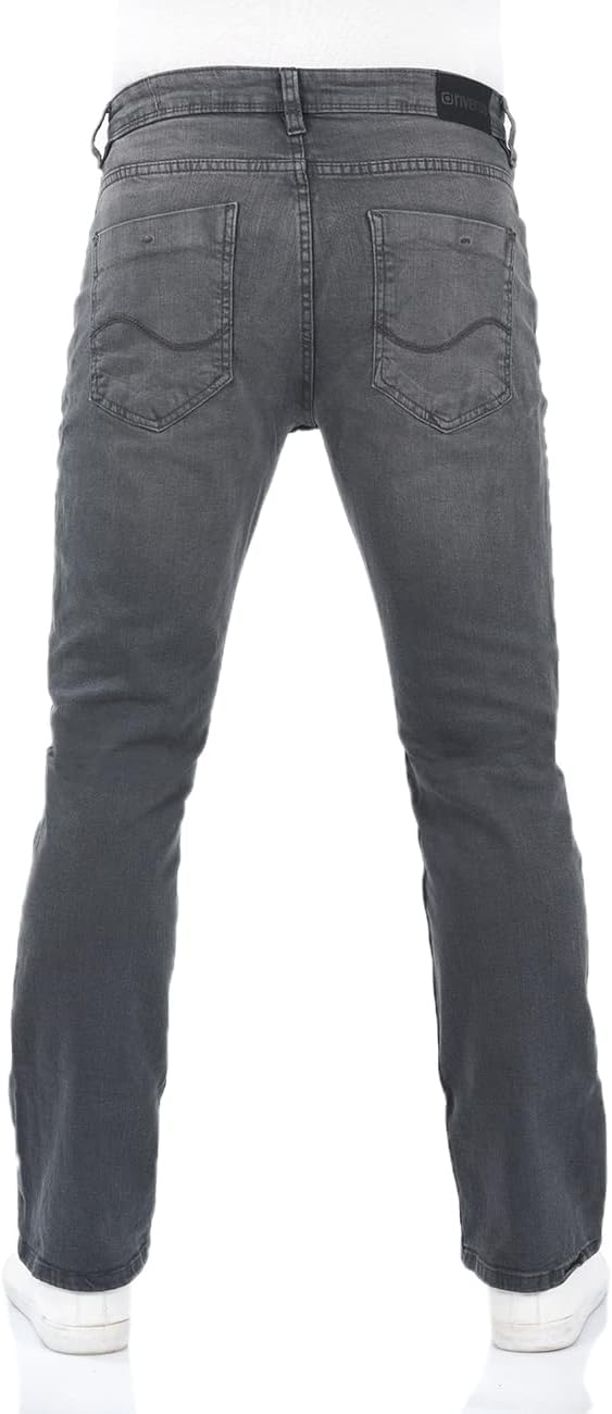 riverso Jeans Herren Bootcut RIVFalko Denim Stretch Schwarz Blau Grau 29W - 40W 30L - 36L 29W / 32L