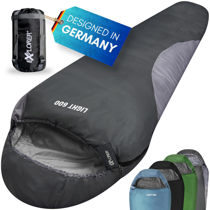 EXPLORER® Light 600 Sommerschlafsack [700g] -2°C bis +14°C [120g/m²] Ultraleicht Schlafsack Outdoor