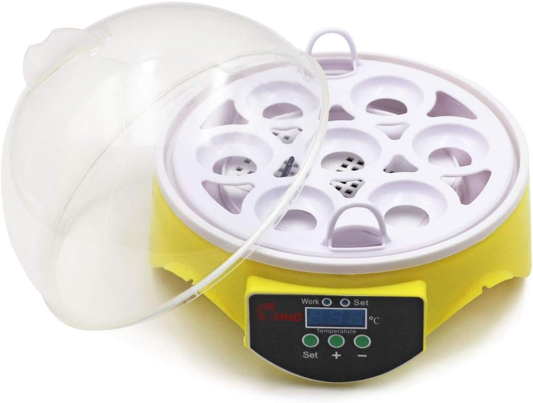 MUYIRTED Brutmaschine 7 Eier, Digital LED Display Inkubator Hühner Brutautomat, Brutkasten für Huhn