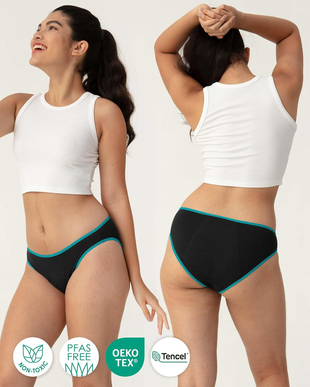 Neione Periodenunterschwäsche Menstruation Unterhosen Perioden Unterwäsche Damen Brazilian Slip XXS