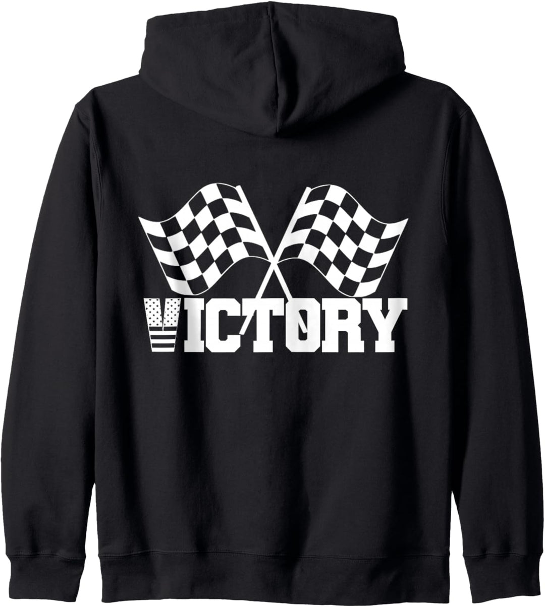 VICTORY Checkered White Flag Race LOVE CREATIVE COLLECTION Kapuzenjacke