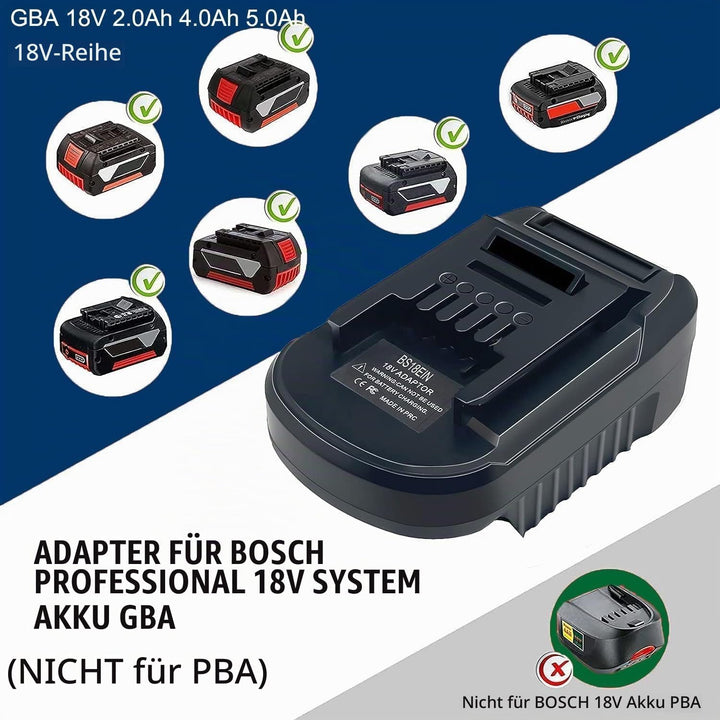 BS18EIN für Bosch auf für Einhell Akku-Adapter, Batterieadapter für Bosch Professional 18V System Ak
