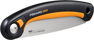 Fiskars Plus Klappsäge, Für dicke Stämme und Äste, 3 Schneidpositionen, Scharfes Power Tooth-Blatt,