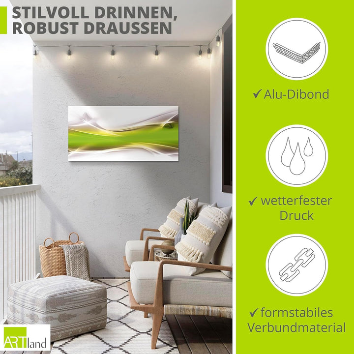 ARTland Wandbild Alu Verbundplatte für Innen & Outdoor Bild60x30 cm Abstrakte Motive Gegenstandslos