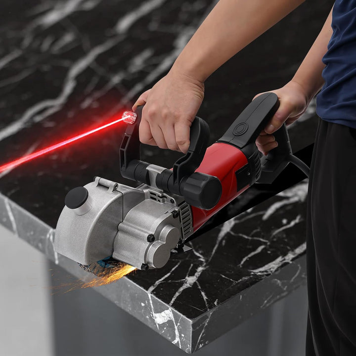 Schlitzmaschine mit Laserführung, 2800W Elektrische Mauernutfräse mit 5 Klingen &amp; Wasserleitung, Mau