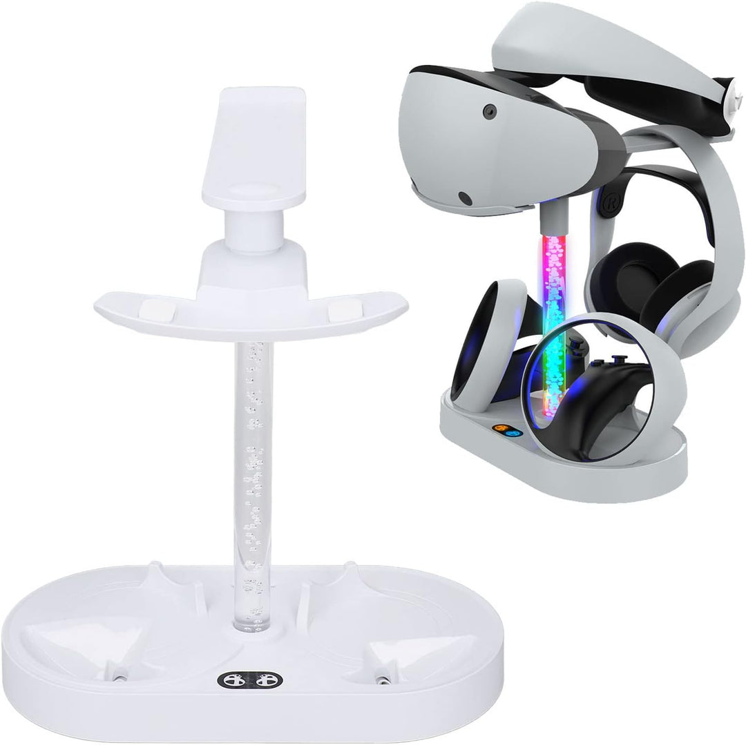 Topiky Magnetische Ladestation für VR2 Vontroller und für PS5-Konsole, RGB-USB-Schnellladestation mi