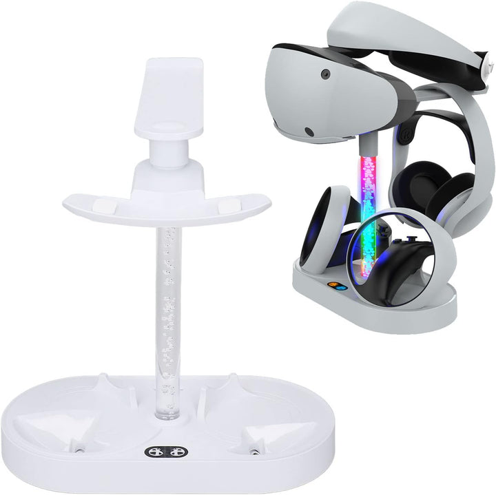 Topiky Magnetische Ladestation für VR2 Vontroller und für PS5-Konsole, RGB-USB-Schnellladestation mi