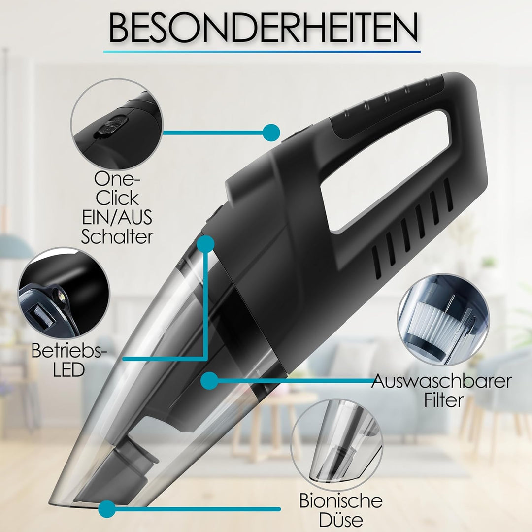 Steinborg® Handstaubsauger Akku Handsauger kabellos Akkusauger Leistungsstarker tragbarer Leichter A