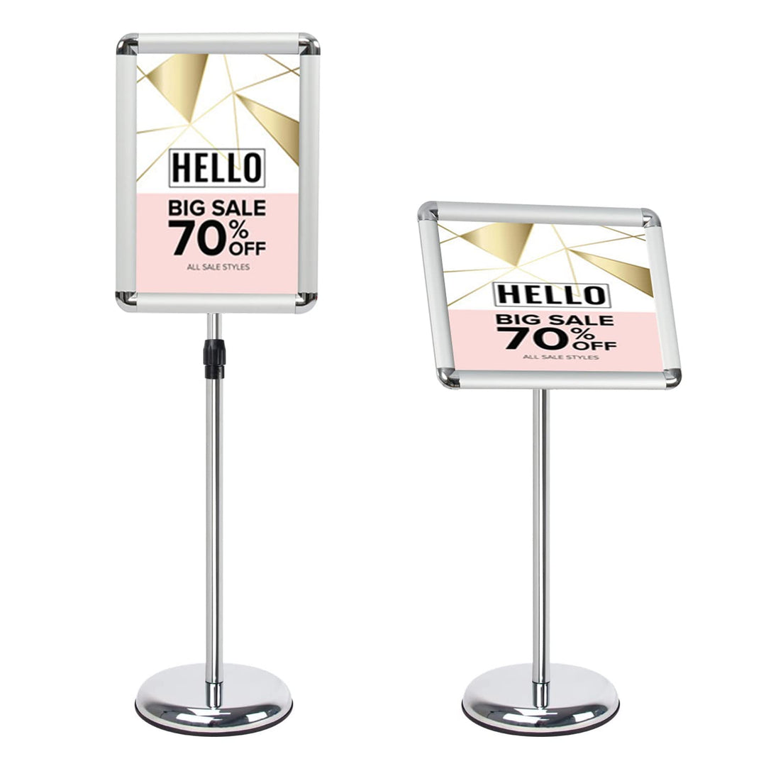 Mutualsign Infoständer A3 Aluminium Plakatständer Höhenverstellbar Posterständer Informationsständer