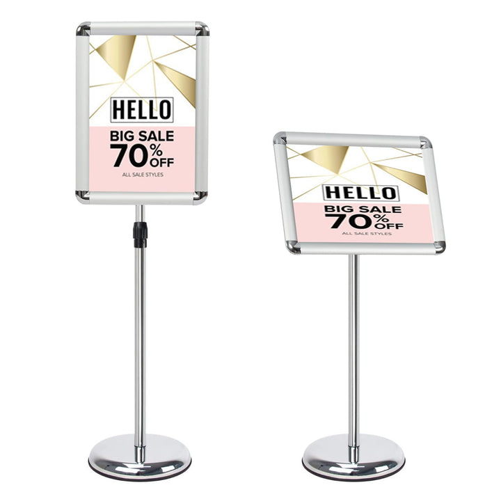 Mutualsign Infoständer A3 Aluminium Plakatständer Höhenverstellbar Posterständer Informationsständer