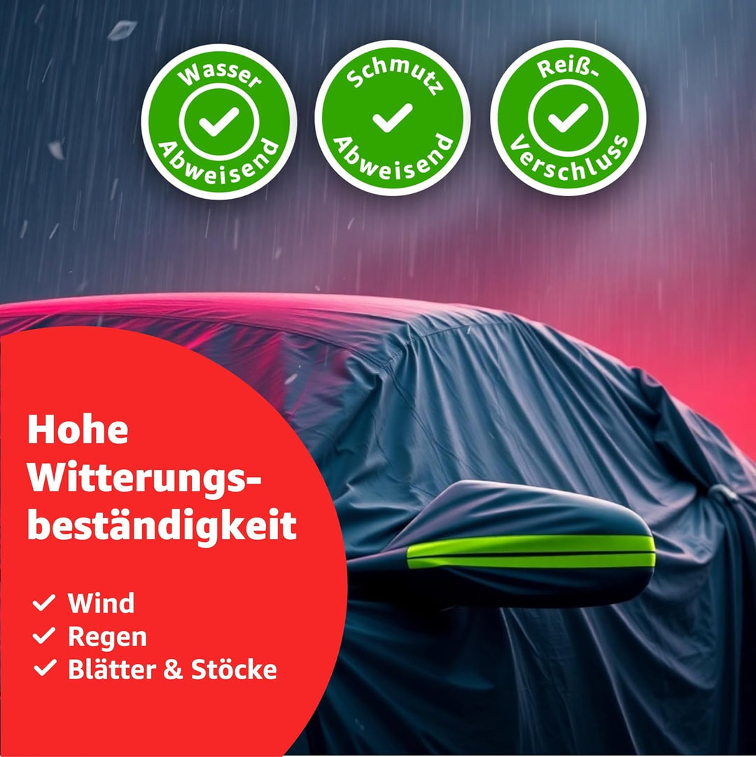 Autogadget® 3X Autoabdeckung Auto & Autoschutzhülle PKW Abdeckplane - Car Cover - Autoplane Silber -