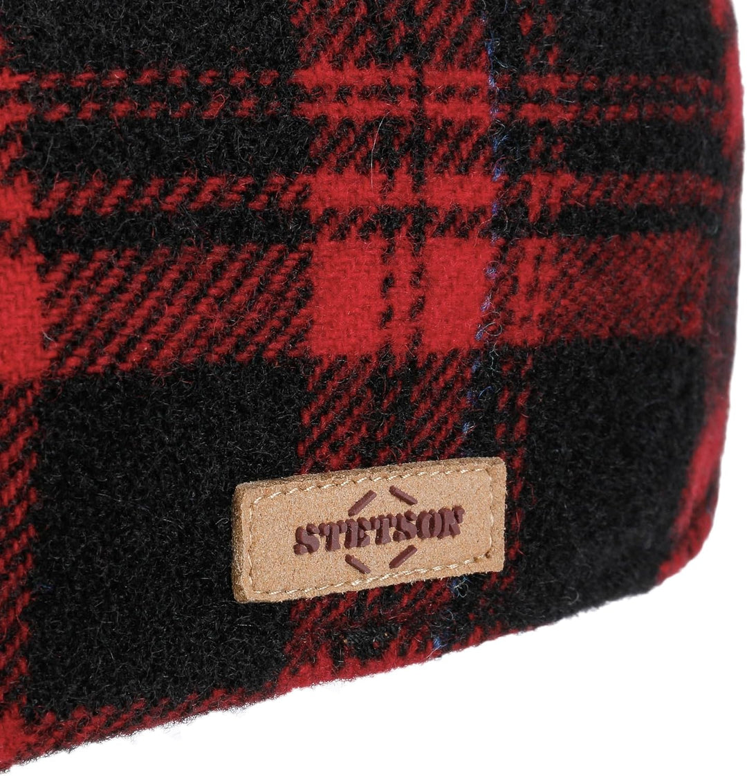 Stetson Texas Shadow Plaid Flatcap Schirmmütze Schiebermütze Wollcap Herren - Made in The EU mit Sch