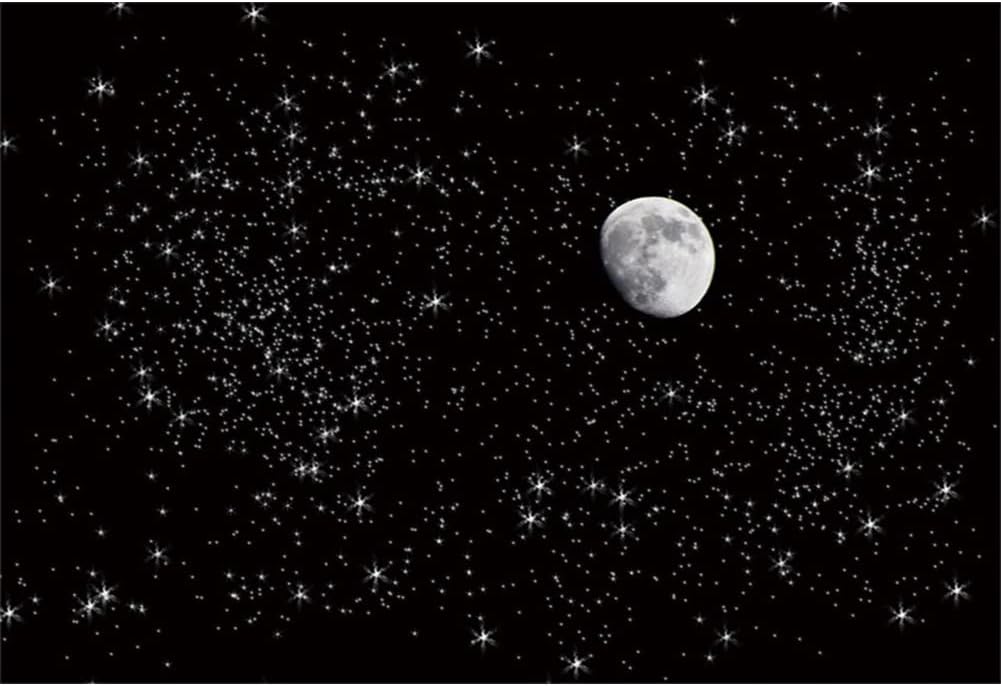 Renaiss 2.5x1.8m Schwarzer Nachthimmel Hintergrund Universum Weltraum Sternenhimmel Fotografie Hinte