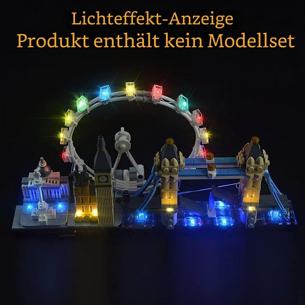 GEAMENT Verbesserte Version Licht-Set für Architecture London Skyline Collection Kompatibel mit Lego