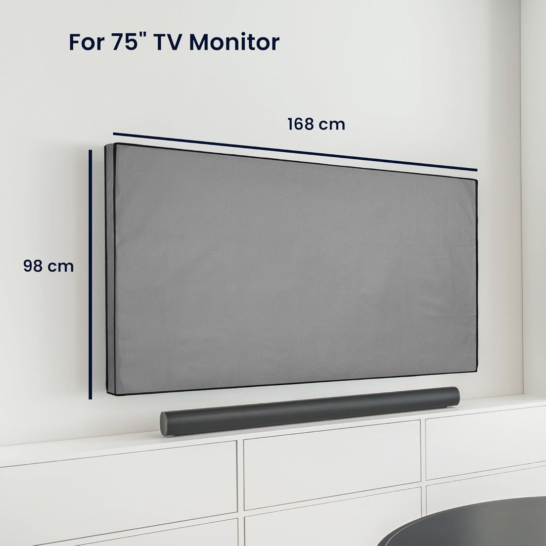 kwmobile 75" TV Abdeckung Indoor - Fernseher Hülle Bildschirmschutz Abdeckung - TV Bildschirm Staubs