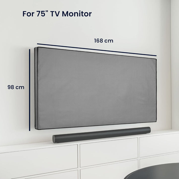 kwmobile 75" TV Abdeckung Indoor - Fernseher Hülle Bildschirmschutz Abdeckung - TV Bildschirm Staubs