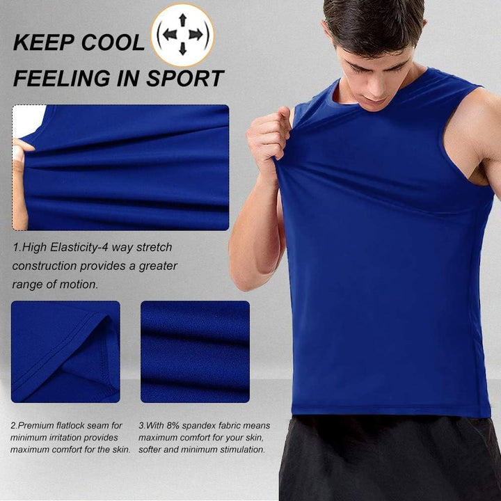 Herren Tank Top, Muskelshirts Tankshirt Ärmellose Shirt Achselshirt Schnelltrocknendes Unterhemd Gym