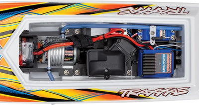 Traxxas RC Blast Speed Boot + Akku, 12V-Lader weiss/orange