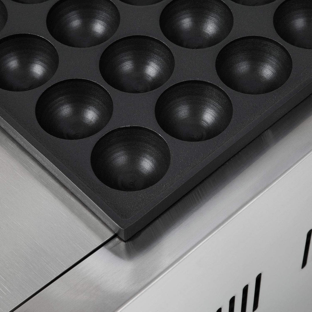 Takoyaki Maker, Takoyaki Maschine, Elektrisch 2000W, Grill mit Edelstahl Gehäuse, Temperatur Stufenl