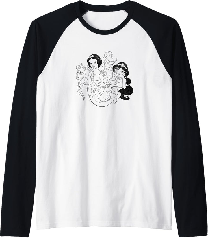 Disney Princess Simple Outline Raglan