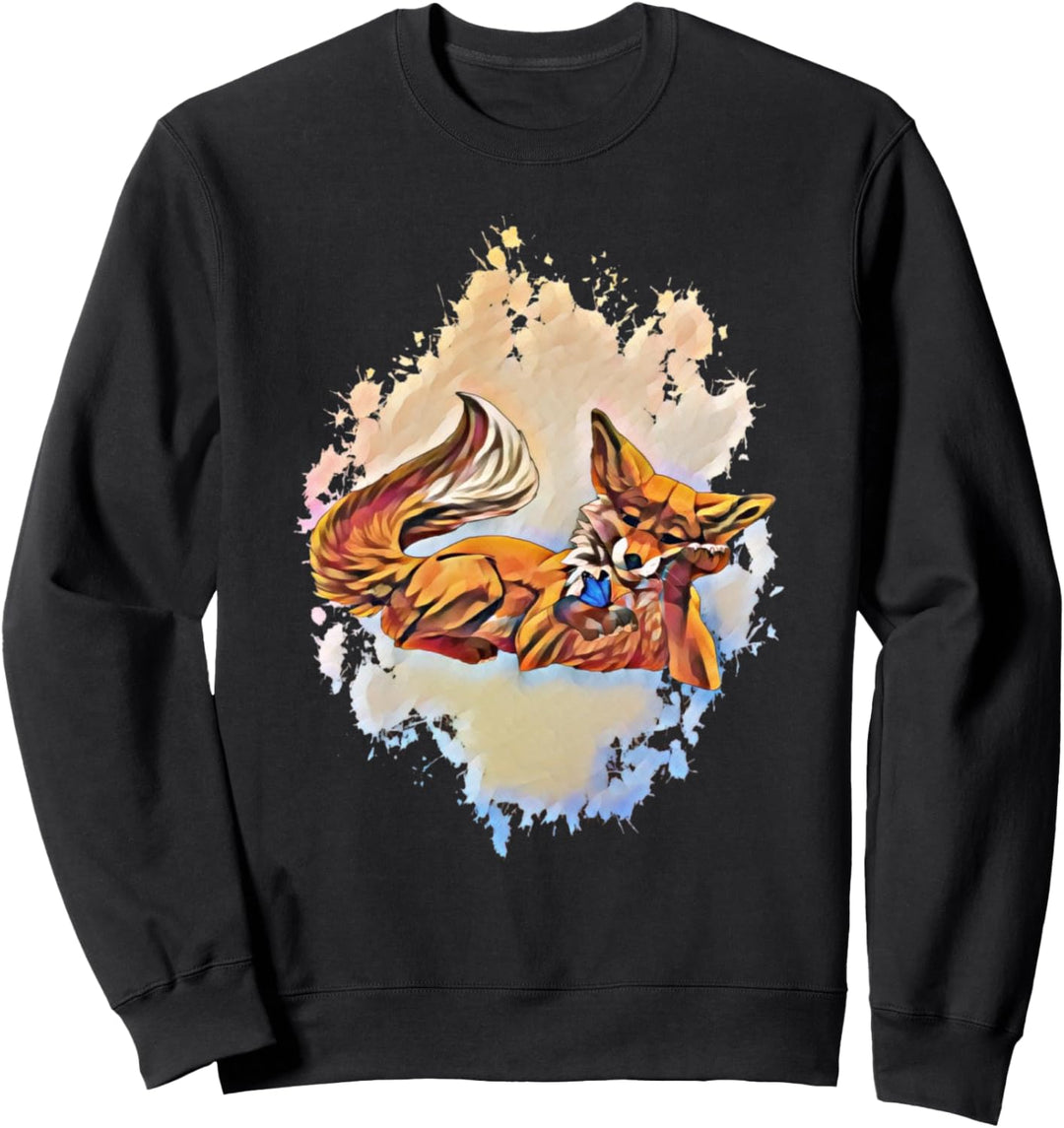 Fuchs schlauer Fuchs Tiere Wald schlaue Füchse Sweatshirt