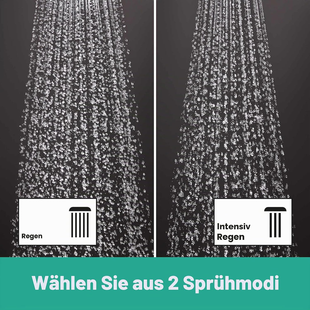 hansgrohe Vernis Shape - Duschsystem mit Thermostat, Regendusche (230 x 170 mm) mit Armatur, Handbra