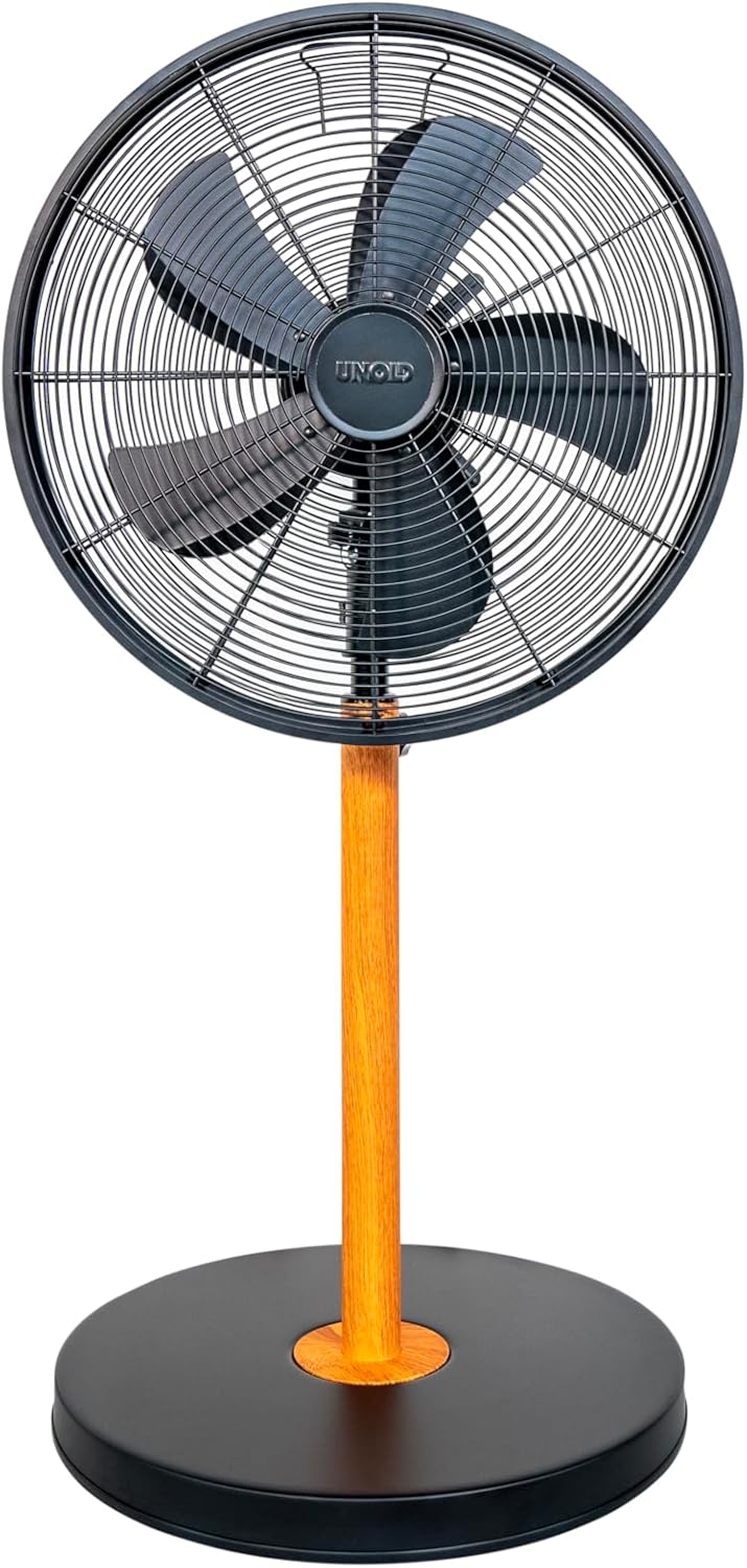 Unold 86725 Standventilator Black Steel Schwarz 50 W 3-stufige Geschwindigkeitsregelung verstellbare