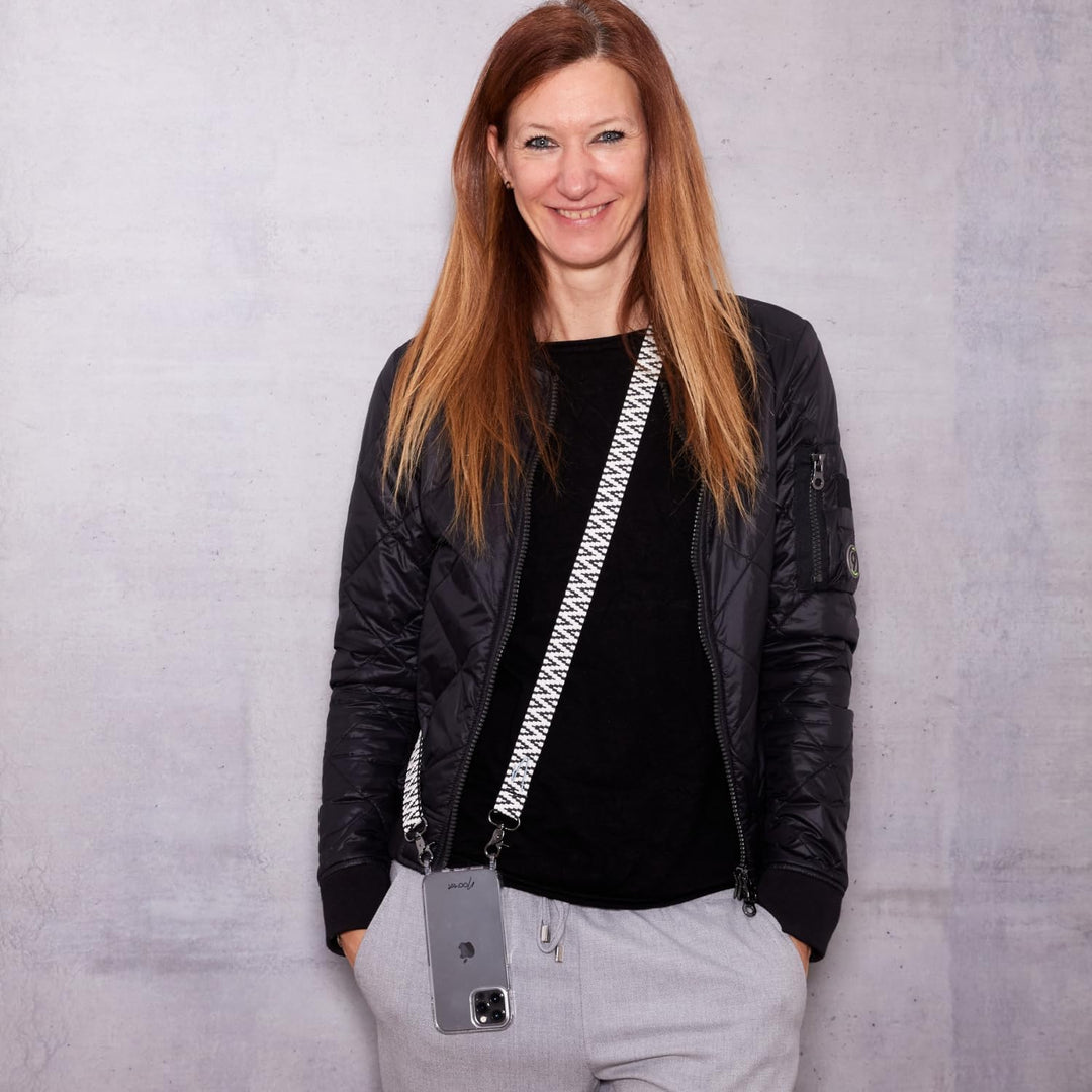 NOOMYA® Handykette Midnight Star | Baumwolle | Wechselband zum Umhängen | ohne Hülle | universal für