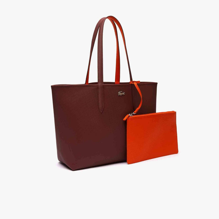 Lacoste Damen Nf2142aa Einkaufstasche Dunkelrot/Orange (M49), Dunkelrot/Orange (M49)
