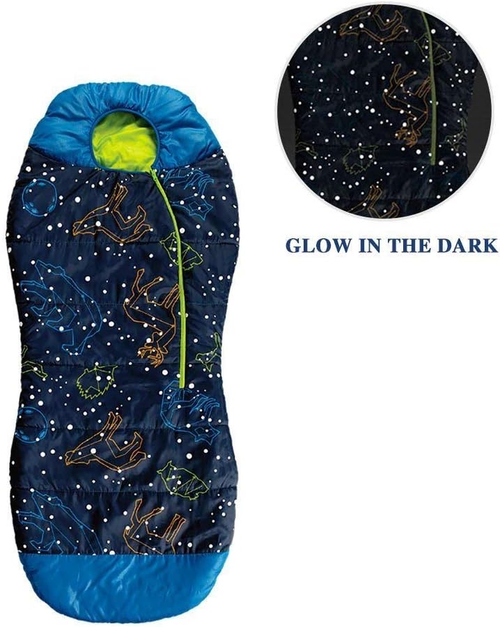 AceCamp, Kinder- und Jugend Schlafsack, Glow in The Dark, 3978