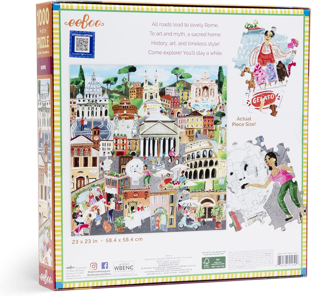 eeBoo - Puzzle 1000 pcs - Rome - (EPZTROM), Rom