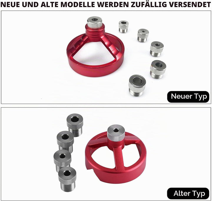 NIMOA-6/7/8/9/10 mm Bohrführungswerkzeug Holzzentrierwerkzeug Bohrführung Vertikal (rot/blau optiona