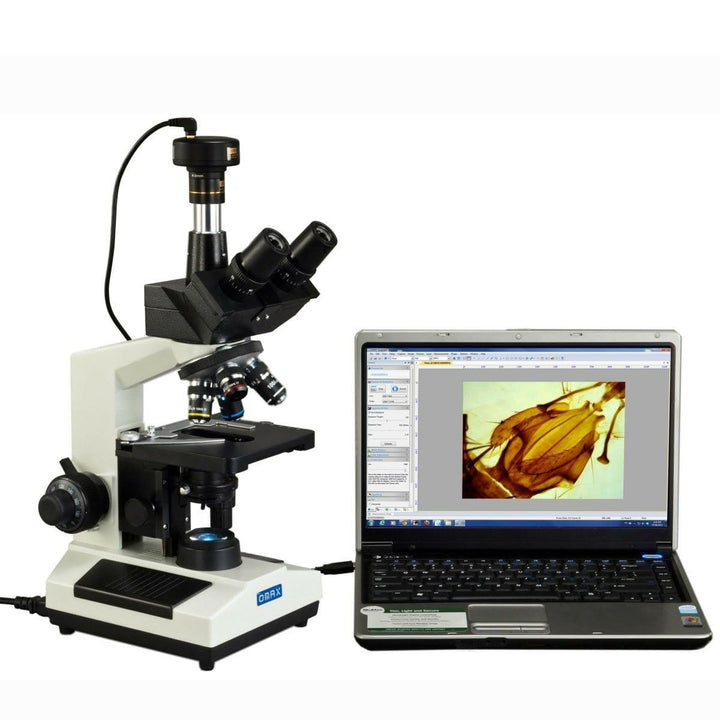 AmScope M837ZL-C100U OMAX 40X-2500X Digitales Trinokular-Verbund-LED-Mikroskop in voller Grösse mit
