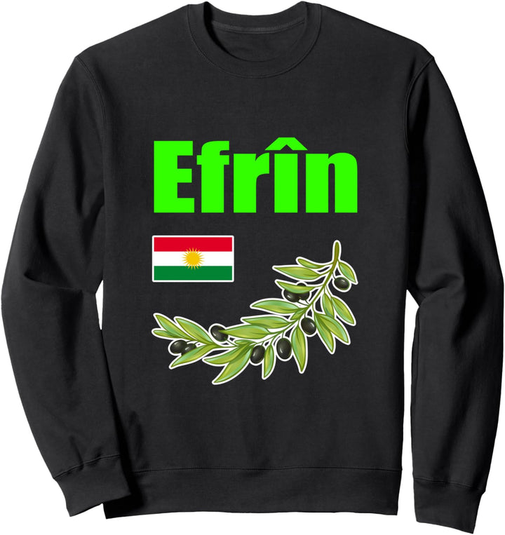 Afrika, Efrin, Kurdisch, Kurd-Symbol, Kurdistan-Flagge. Sweatshirt