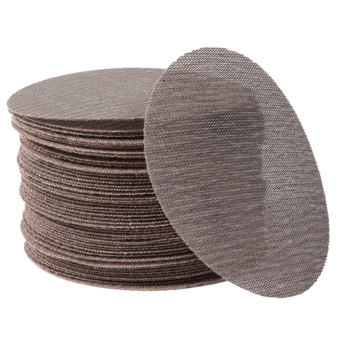 Schleifgitter 50 Stück 125mm Klett Körnung 180, Zum staubfreien Schleifen von Karosserie, Holz, Meta