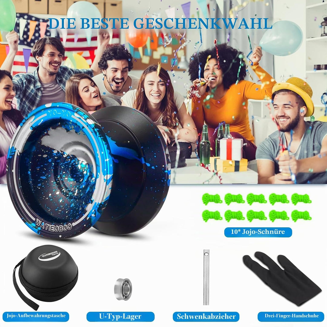 WATIEOBOO Profi-JoJo aus Metall, Nicht reagierendes JoJo für Erwachsene, professionelles Stunt Jo-Jo