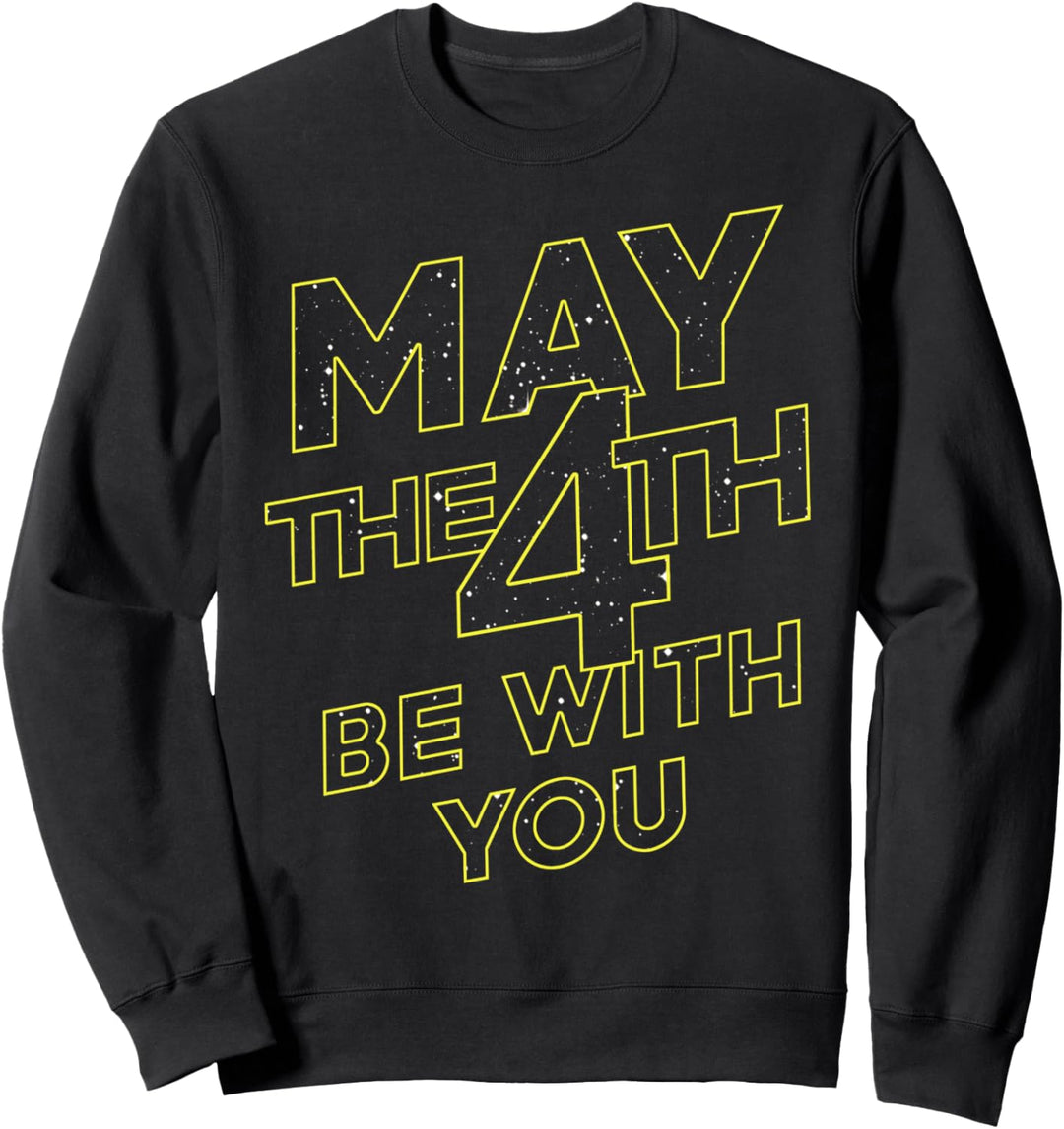 Star Wars May The 4th Be With You Galaxy Fill Text Sweatshirt