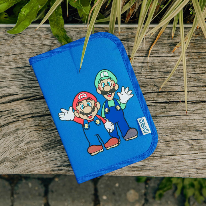 Scooli - Gefülltes Schüleretui Super Mario - Federmäppchen mit hochwertigen Stiften & Zubehör - Idea