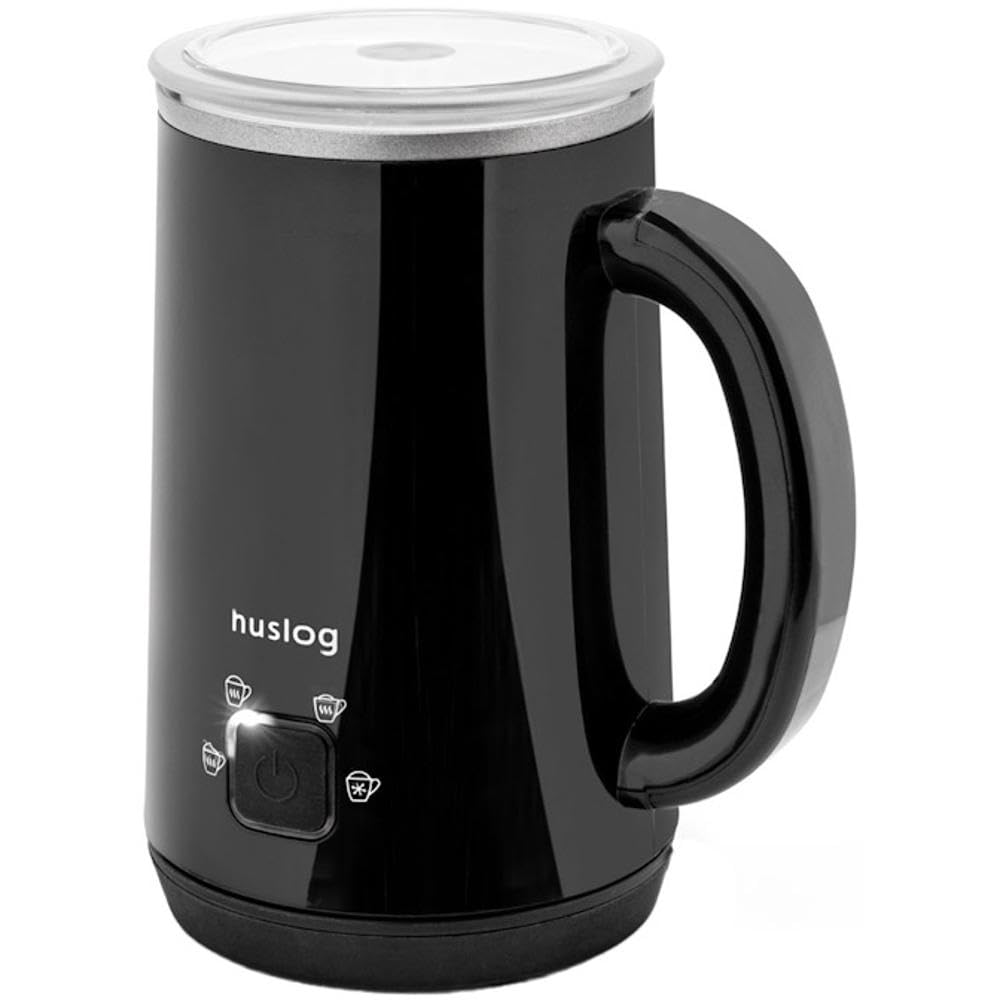 Milchaufschäumer mit Heizung, 4 Milchaufschäummodi, 500W, Schwarz